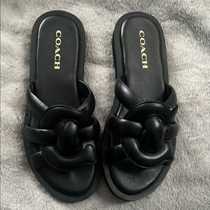 Coach Black Women's Slide Sandals